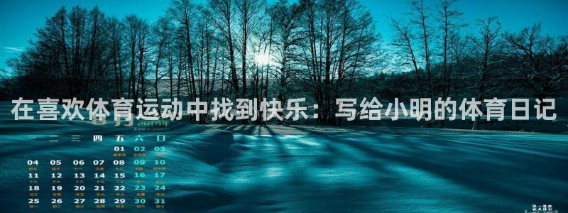 谈球吧：在喜欢体育运动中找到快乐：写给小明的体育日记