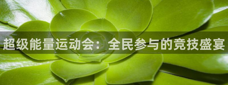 谈球吧体育：超级能量运动会：全民参与的竞技盛宴